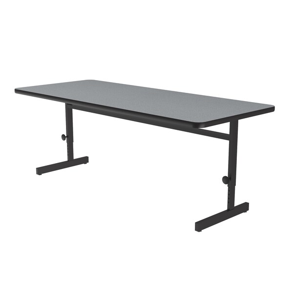 Rectangle Econoline Adjustable Height Computer Desk and Training Table, 30" W, 60" L, 21" to 29" H